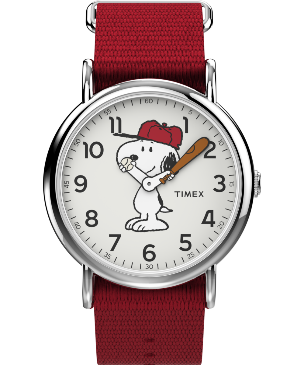 Timex x Peanuts Snoopy 38mm Fabric Strap Watch