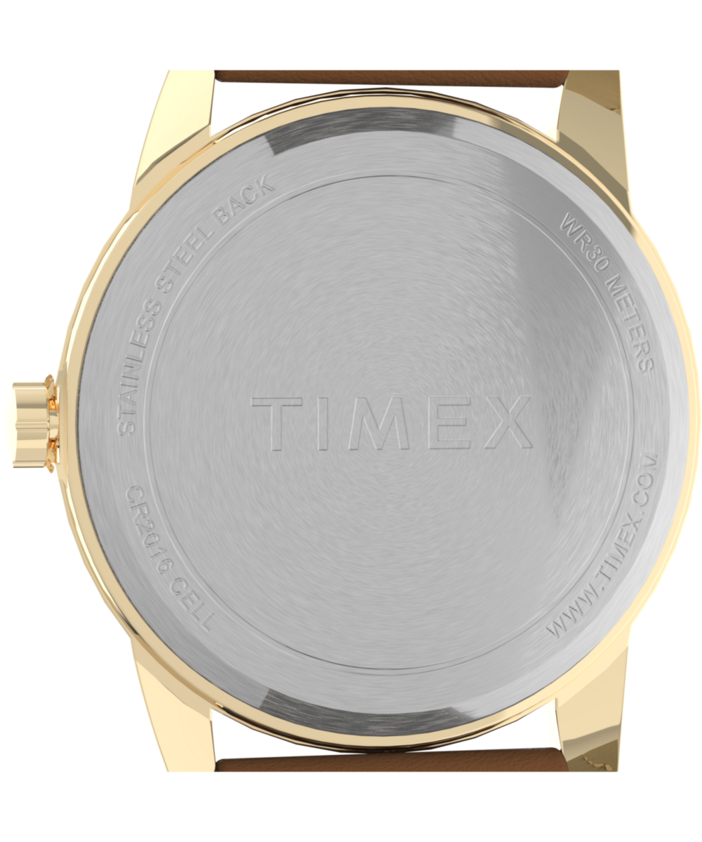 Easy Reader® Color Pop 38mm Leather Strap Watch