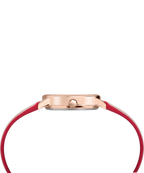 Easy Reader® Color Pop 30mm Leather Strap Watch