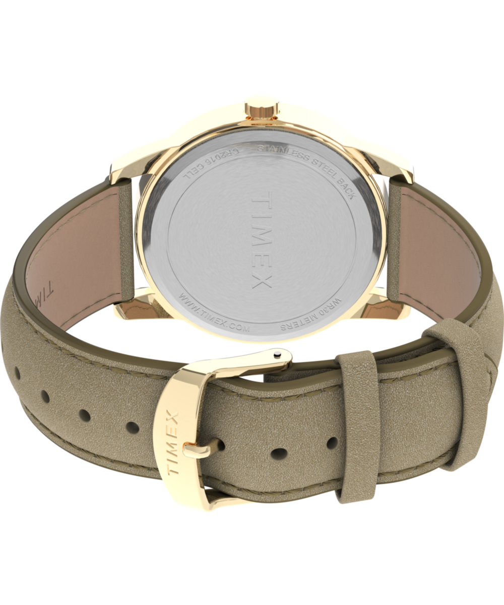 Easy Reader® 38mm Leather Strap Watch