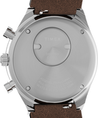 Q Timex Chronograph 40mm Leather Strap Watch