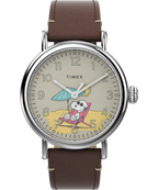 Timex Standard x Peanuts Featuring Snoopy at the Beach 40mm Leather Strap Watch