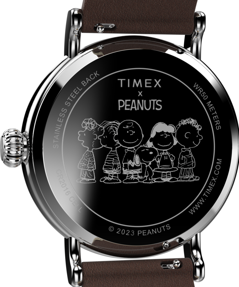 Timex Standard x Peanuts Featuring Snoopy at the Beach 40mm Leather Strap Watch