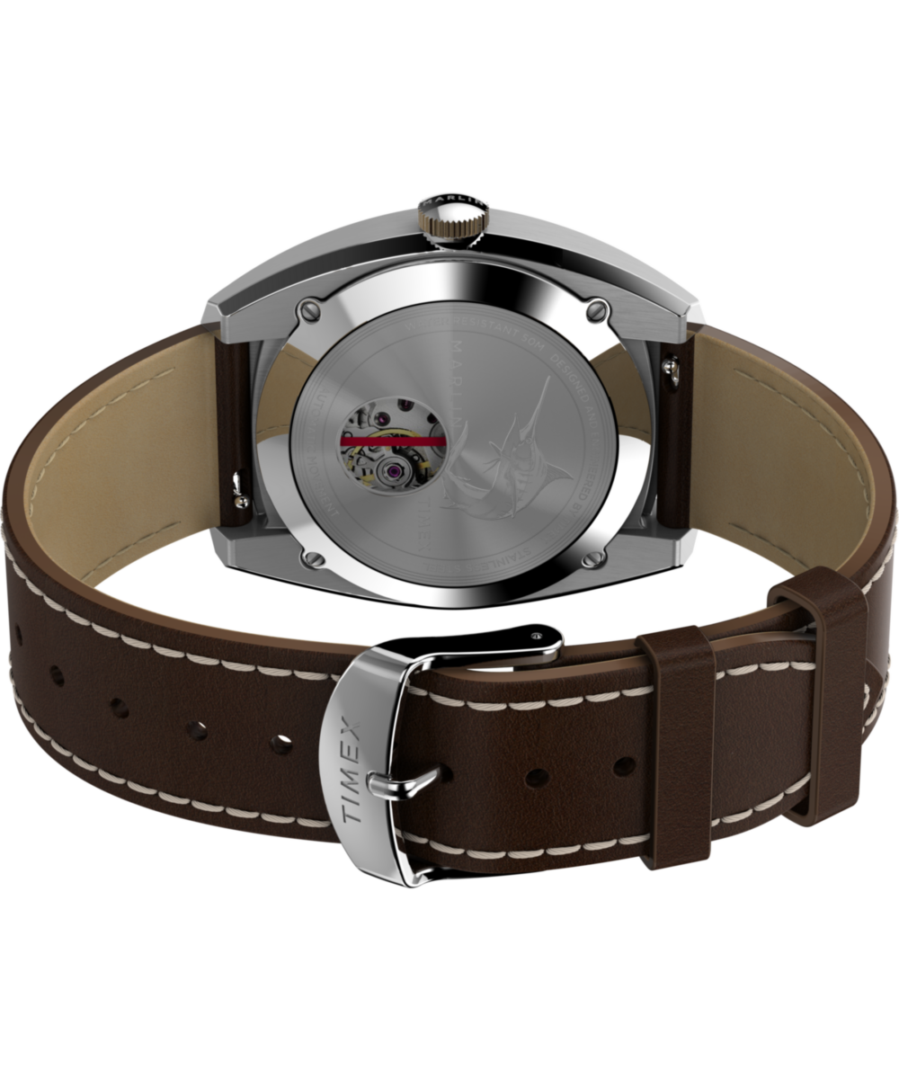 Marlin® Sub-Dial Automatic 39mm Leather Strap Watch