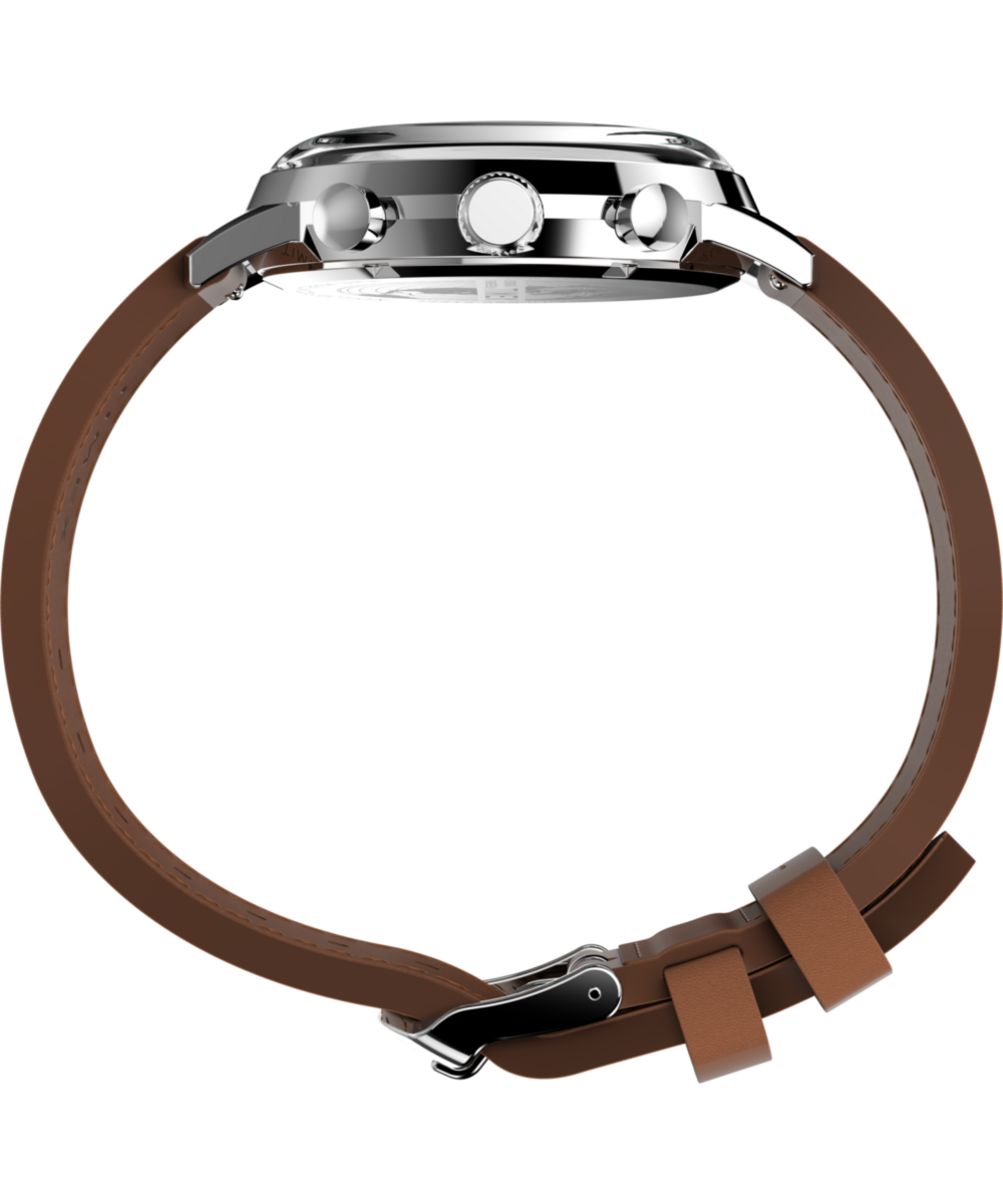 Marlin® Chronograph Tachymeter 40mm Leather Strap Watch