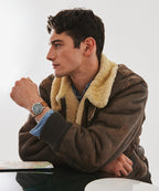 Marlin® Chronograph Tachymeter 40mm Leather Strap Watch