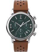 Marlin® Chronograph Tachymeter 40mm Leather Strap Watch