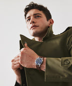 Marlin® Chronograph Tachymeter 40mm Leather Strap Watch