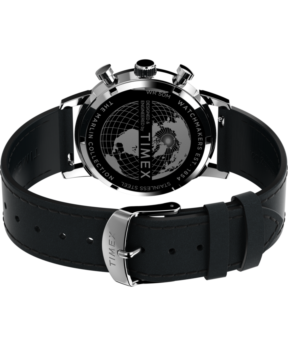 Marlin® Chronograph Tachymeter 40mm Leather Strap Watch