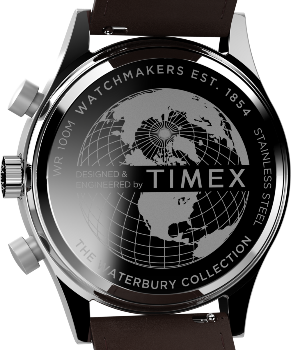 Waterbury Traditional Fly Back Chronograph 43mm Leather Strap Watch