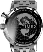 Marlin® Moon Phase 40mm Stainless Steel Bracelet Watch