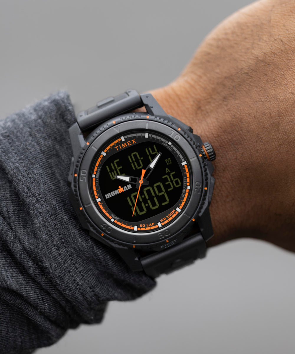 TIMEX® IRONMAN® Adrenaline Ana-digi 46.5mm PU Strap Watch 