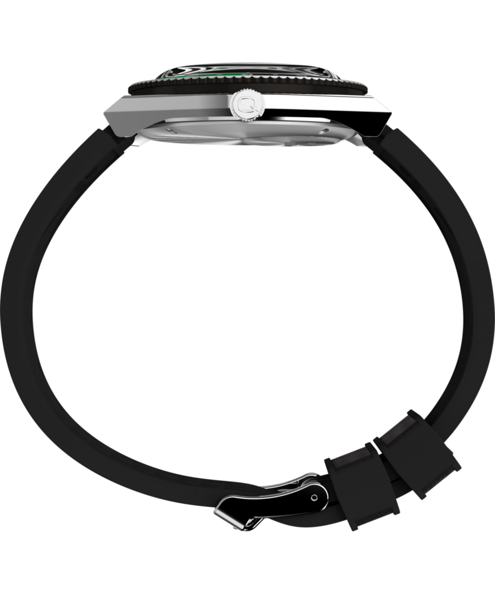 Q Timex® GMT 38mm Synthetic Rubber Strap Watch