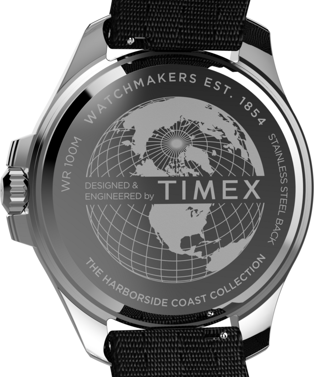 Harborside Coast 44mm Recycled Fabric Strap Watch 