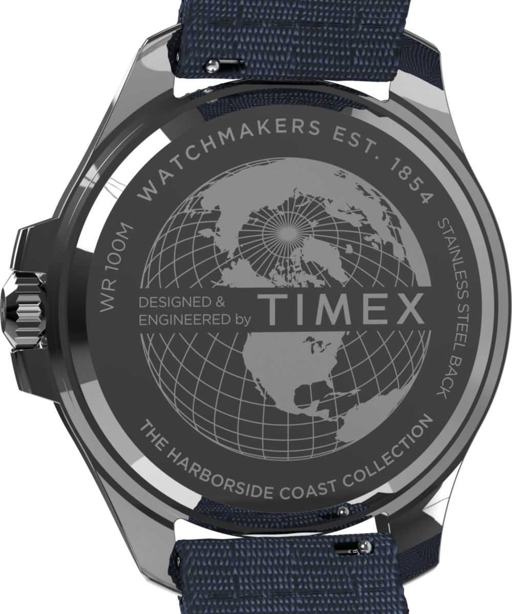 Harborside Coast 44mm Recycled Fabric Strap Watch 