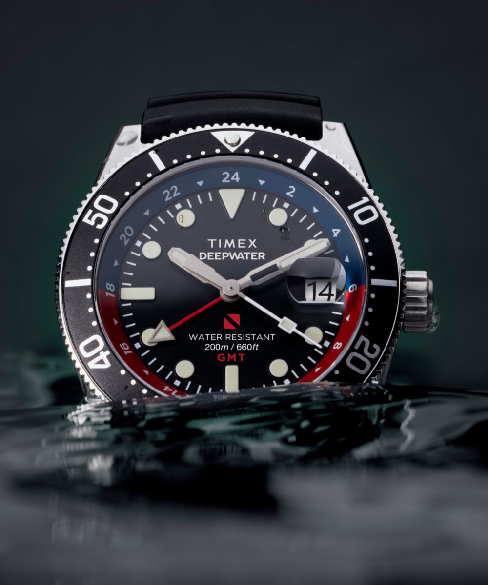 Deepwater Reef 200 GMT 41mm Synthetic Rubber Strap Watch