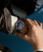 Marlin® Chronograph Tachymeter 40mm Leather Strap Watch