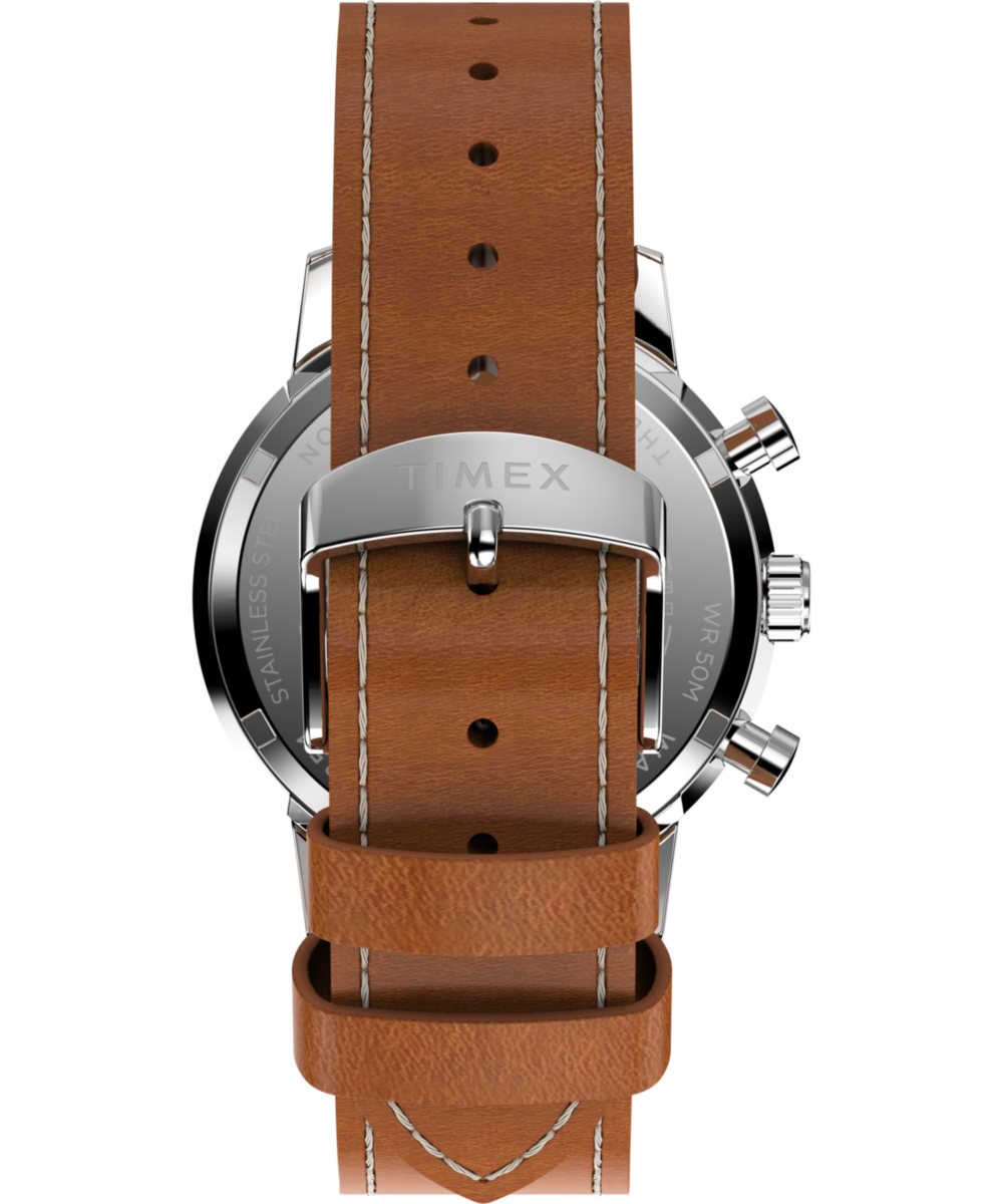 Marlin® Chronograph Tachymeter 40mm Leather Strap Watch