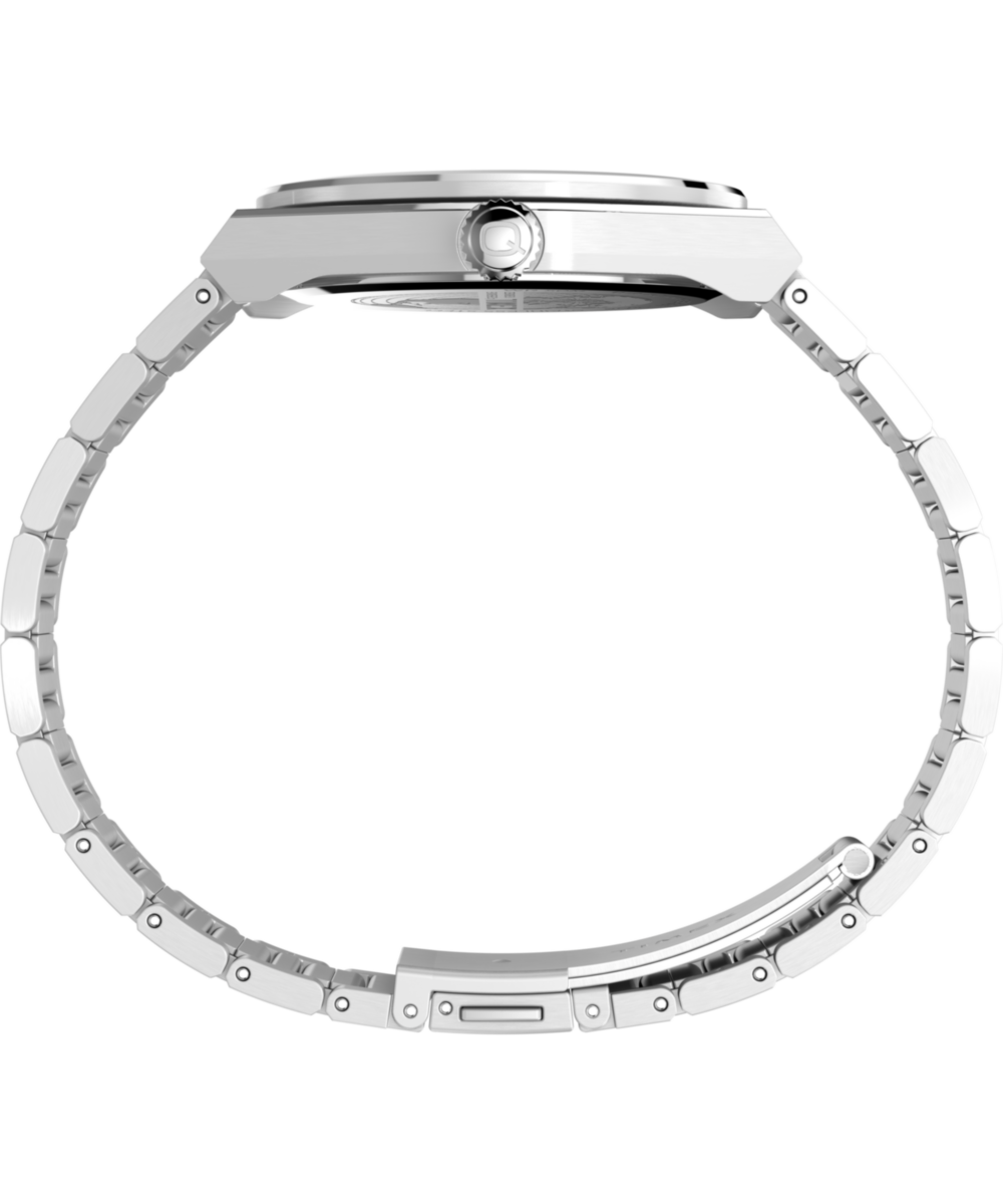 Q Timex® Continental GMT 39mm Stainless Steel Bracelet Watch