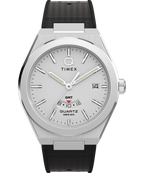 Q Timex® Continental GMT 39mm Synthetic Rubber Strap Watch 