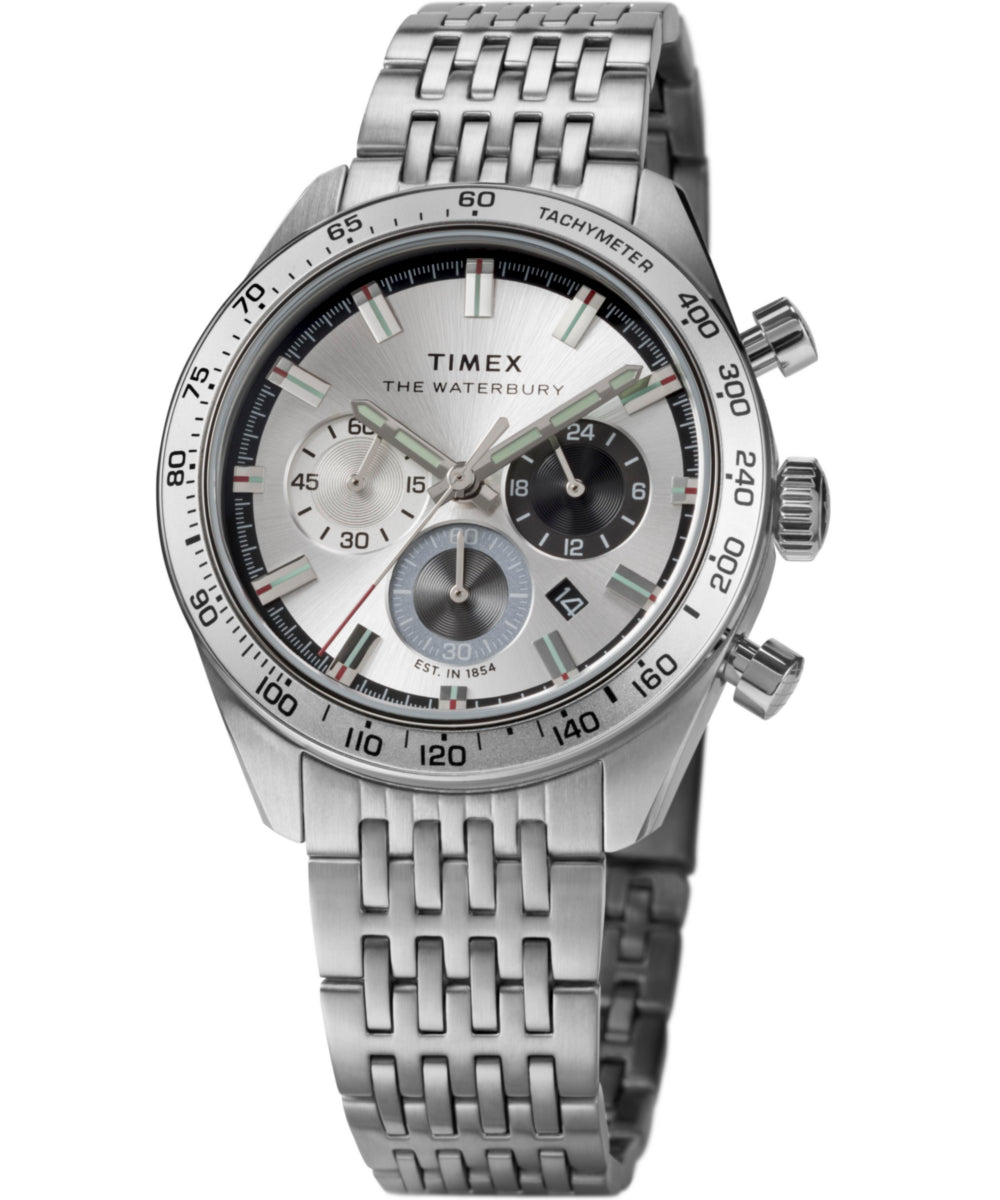 Waterbury Traditional Chronograph 41mm Stainless Steel Bracelet Watch 