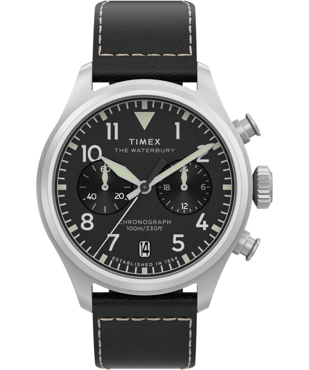 Waterbury Ace Chronograph 41mm Leather Strap Watch