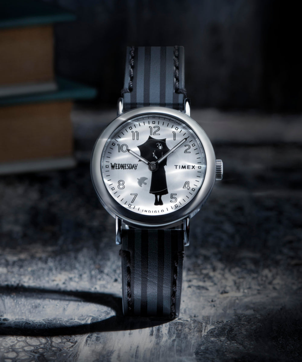 Timex x Wednesday Weekender 37mm Leather Strap Watch