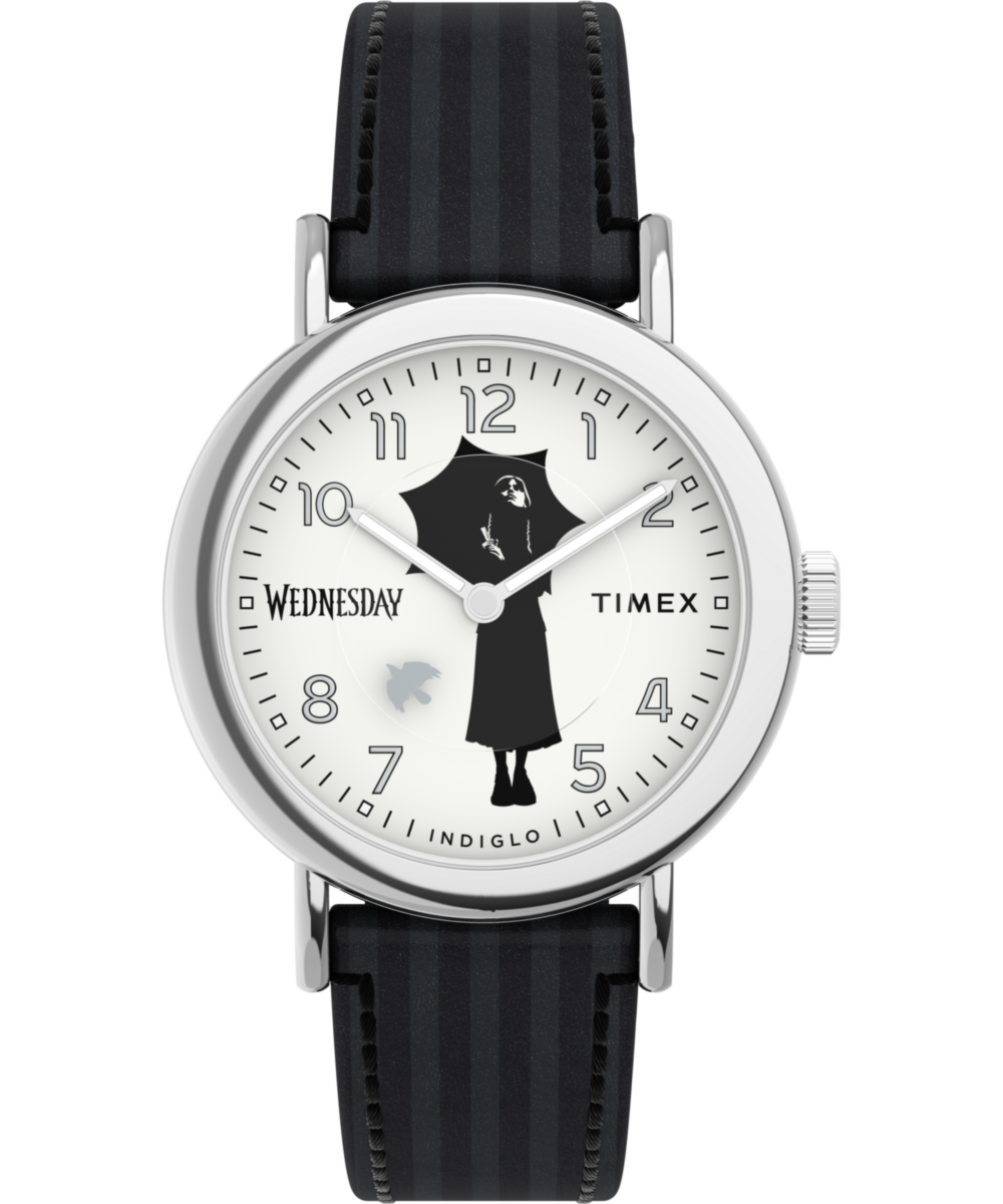 Timex x Wednesday Weekender 37mm Leather Strap Watch