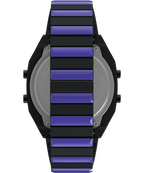 Timex x Wednesday T80 36mm Stainless Steel Black and Purple Expansion Band Watch
