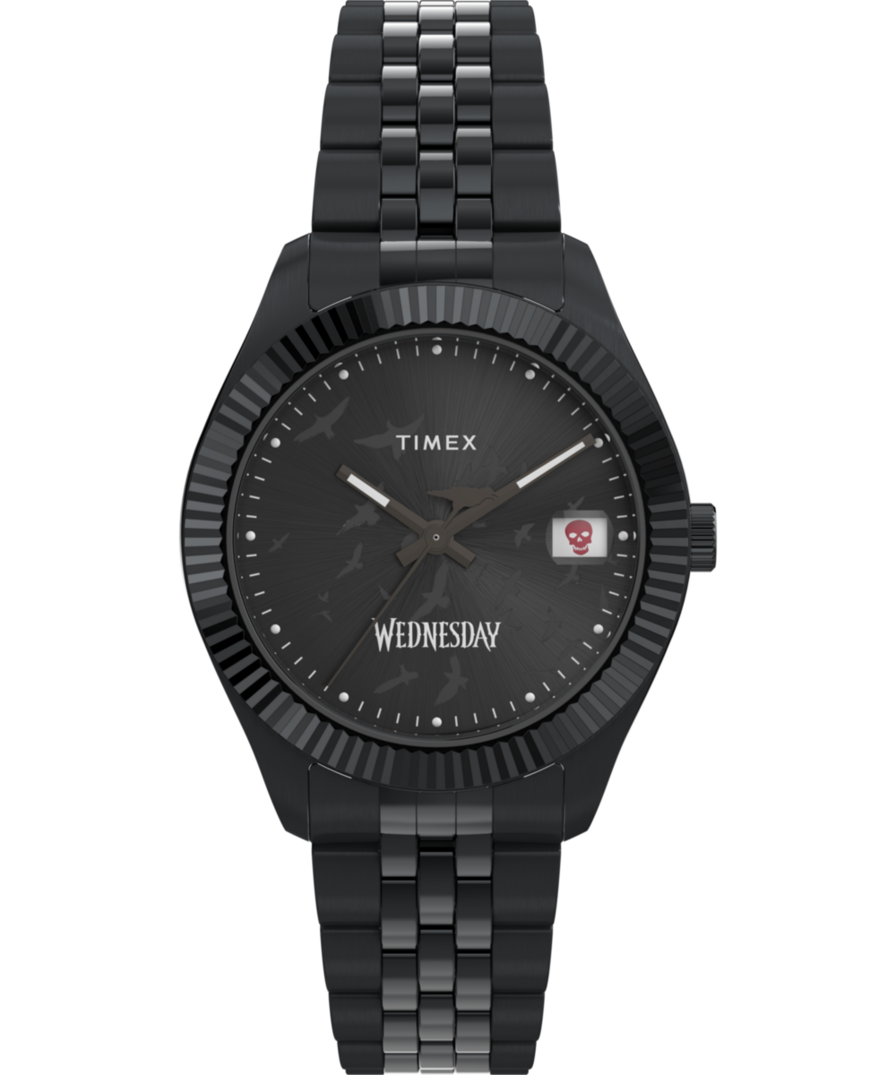 Timex x Wednesday Timex Legacy 36mm Stainless Steel Bracelet Watch