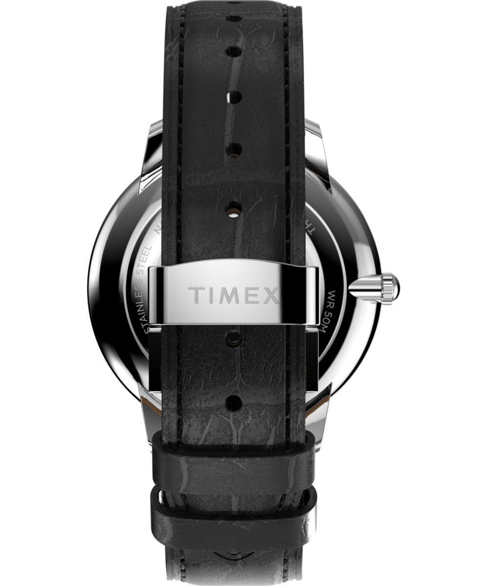 Waterbury Metropolitan Sub-Second 39mm Leather Strap Watch 