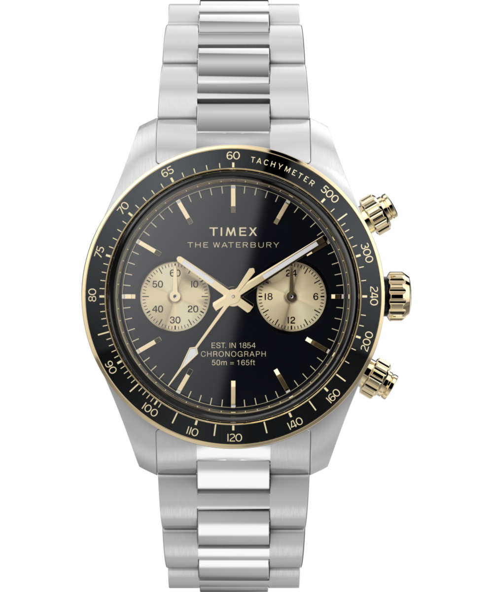 Waterbury Heritage Chronograph 39mm Stainless Steel Bracelet Watch  