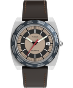 Q Timex® 1972 World Time 39mm Leather Strap Watch