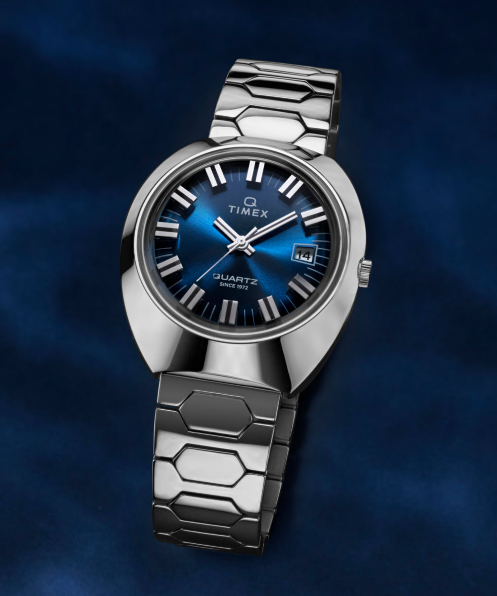 Q Timex® 1972 Time Machine Reissue 39mm Stainless Steel Bracelet Watch