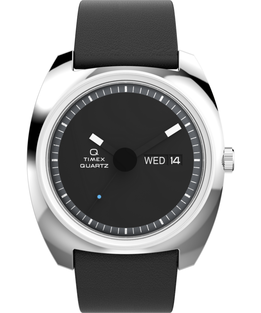 Q Timex® 1975 Enigma 37mm Leather Strap Watch