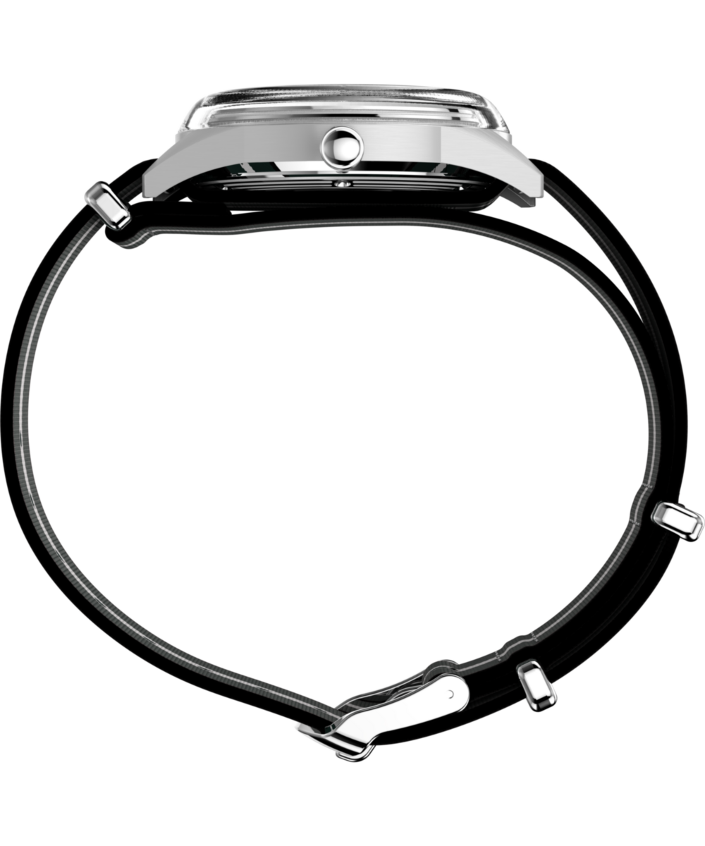 Marlin® Jet Quartz 38mm Fabric Strap Watch