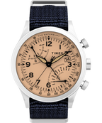 Waterbury Traditional Fly-Back Chronograph 43mm Fabric Strap Watch