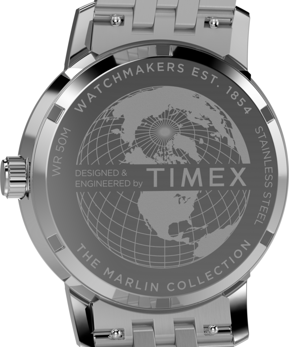 Marlin® Quartz GMT 40mm Stainless Steel Bracelet Watch