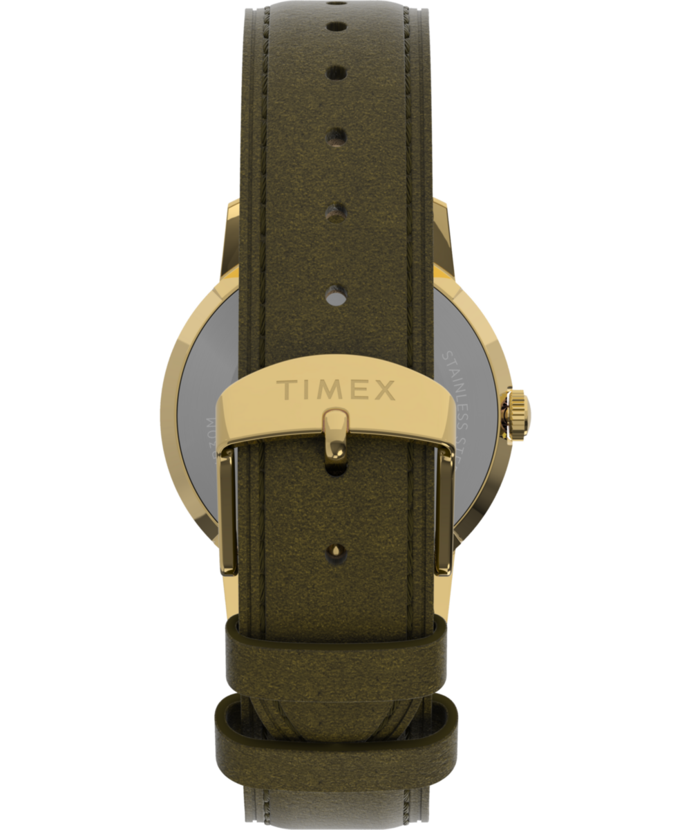 Timex x Todd Snyder 34mm Leather Strap Watch