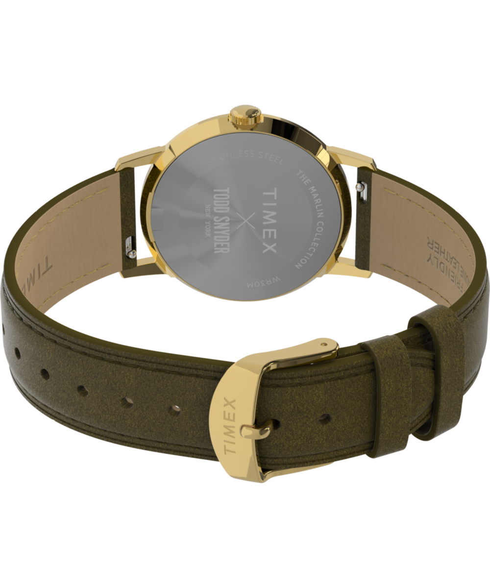 Timex x Todd Snyder 34mm Leather Strap Watch