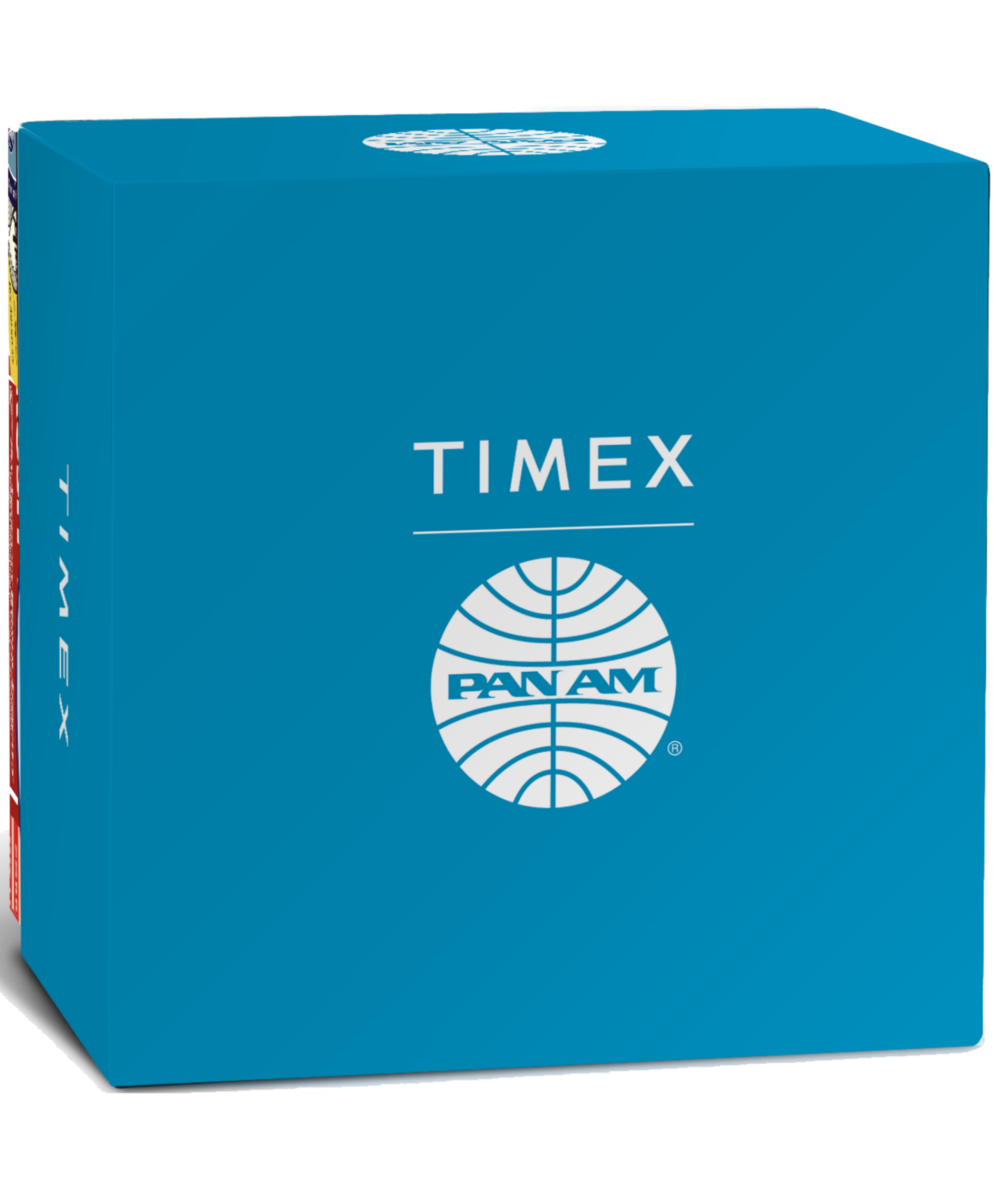 Timex X Pan Am Chronograph 42mm Leather Strap Watch